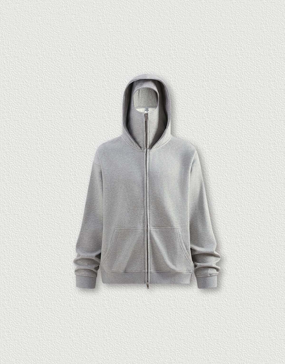 Men's Trendy Fleece Patchwork Hoodie Zip-Up Sweatshirt-mh290-1